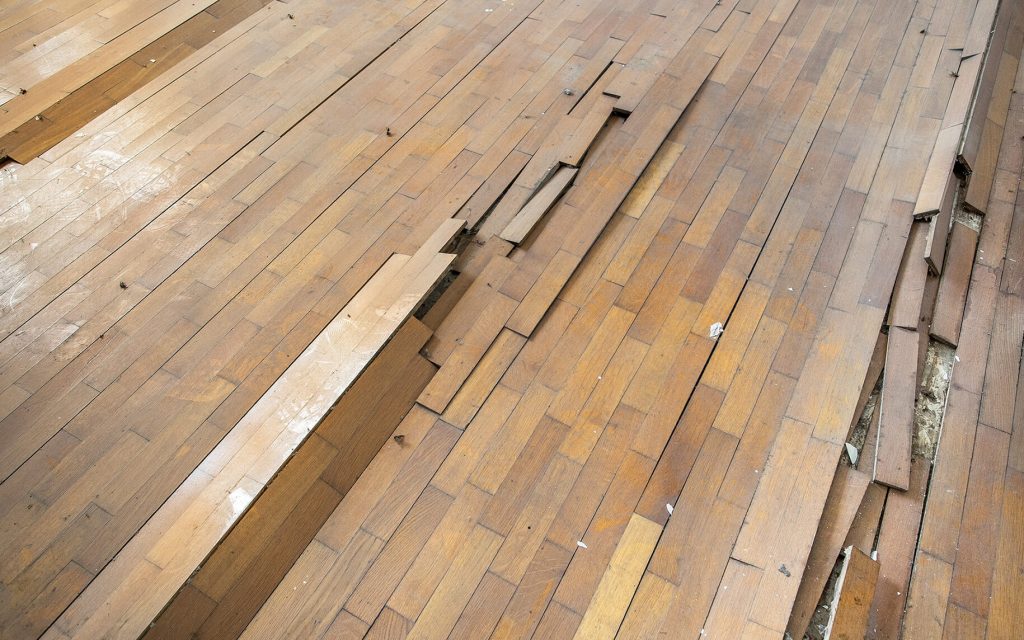 Hardwood floor damaged beyond repair