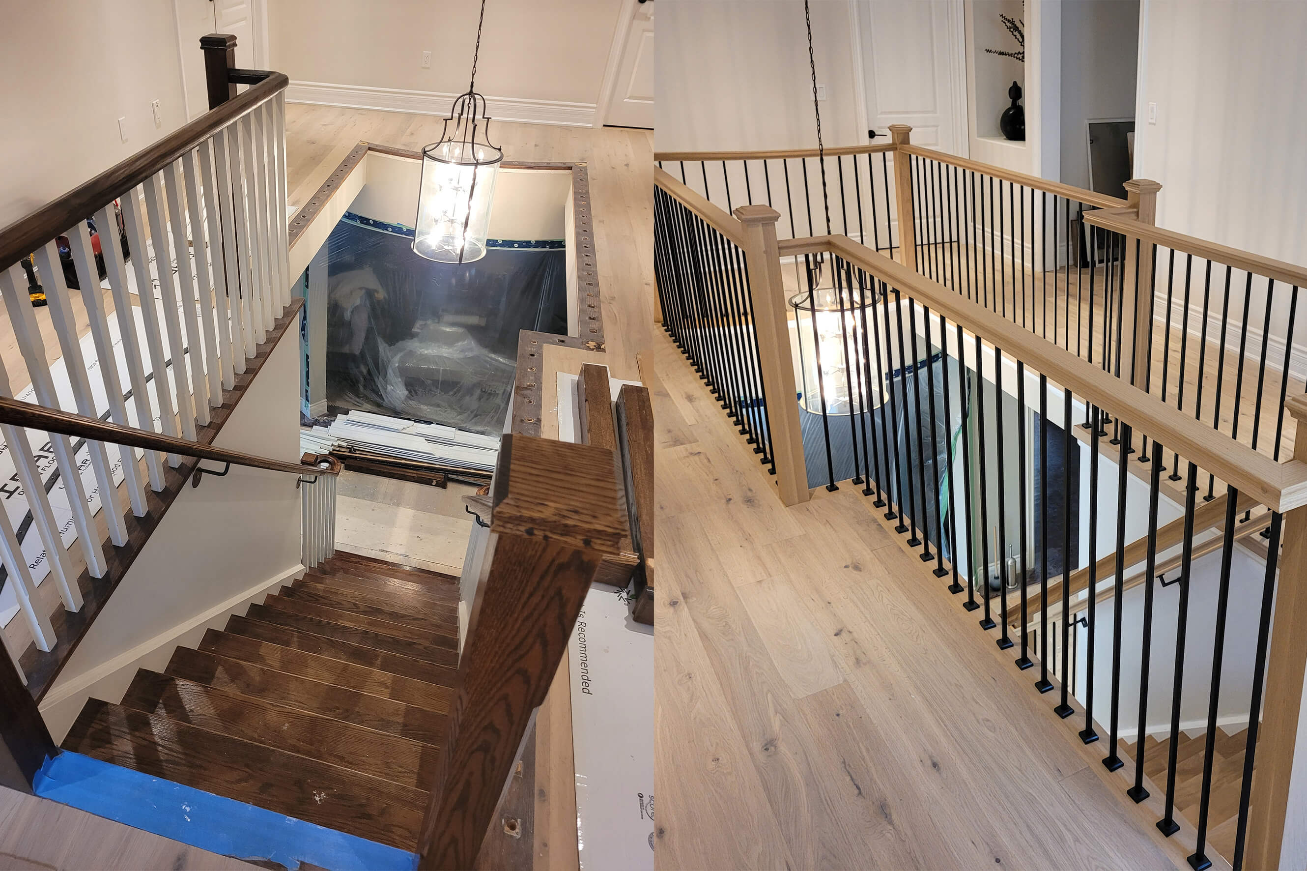 Custom railing installation in Burlington