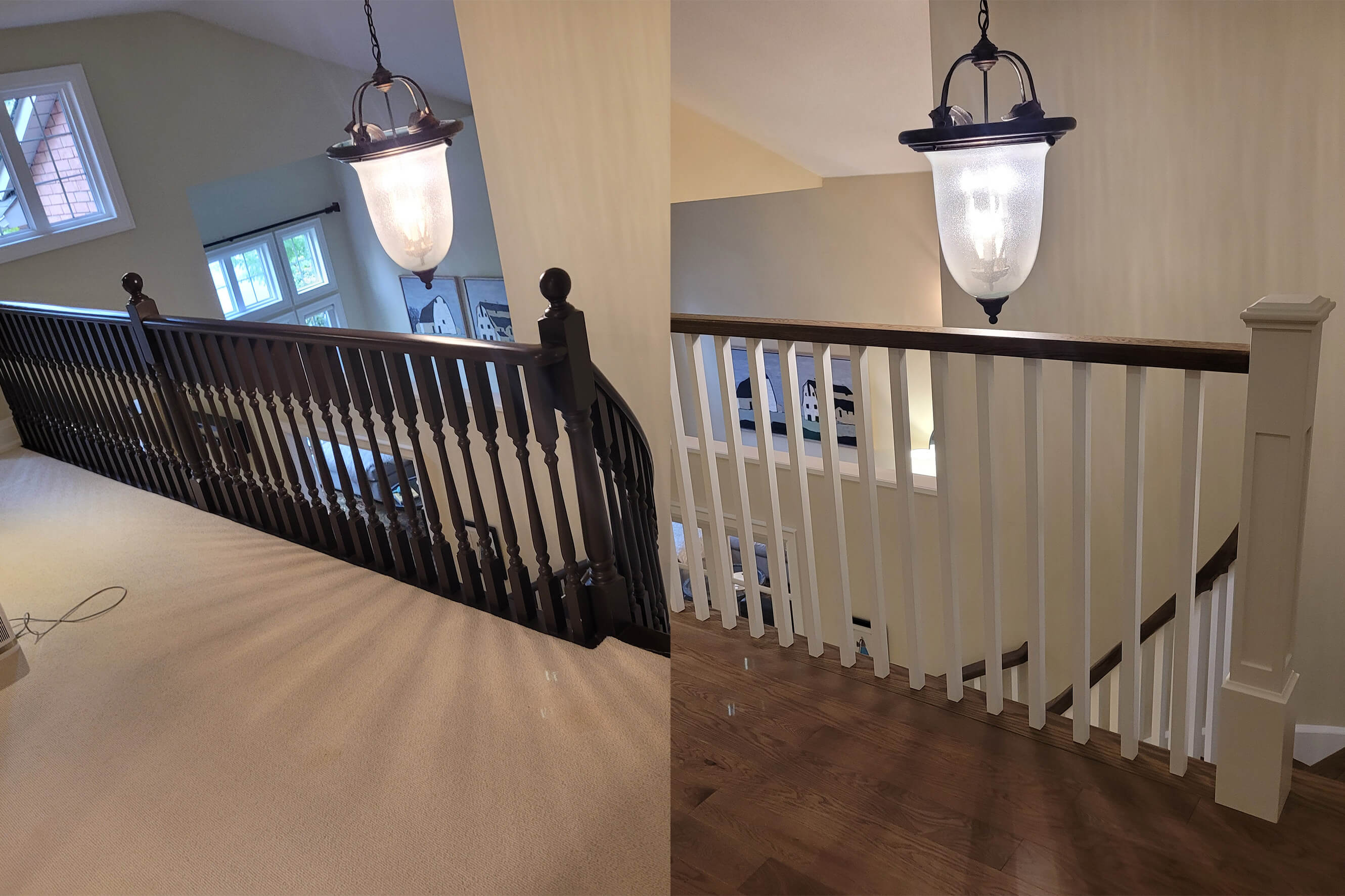 Custom railing installation in Oakville